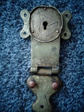 Antique Eagle Excelsior Brass Trunk Lock
