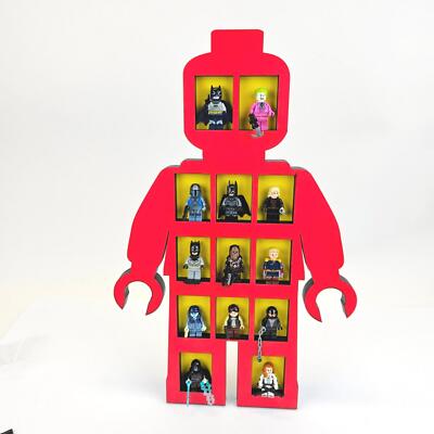 LEGO Minifigure Wall Display Case 14 Figure Hanging Stand Cabinet