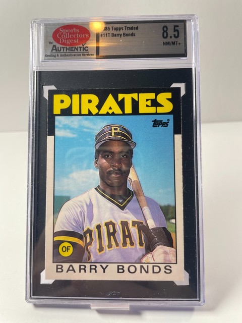 1986 Topps Traded - #11T Barry Bonds (RC) SCD 8.5 NM - MINT +