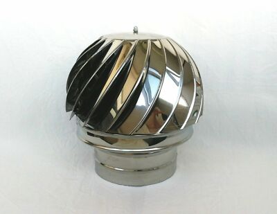 CHIMNEY SPINNER COWL Edelstahl, drehbare Windspinnkappe, obere Abdeckung