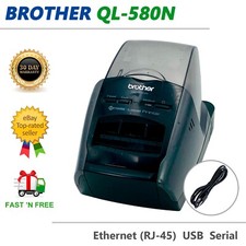 Brother QL-580N Network Direct Thermal Label Printer LAN USB Serial 300 dpi