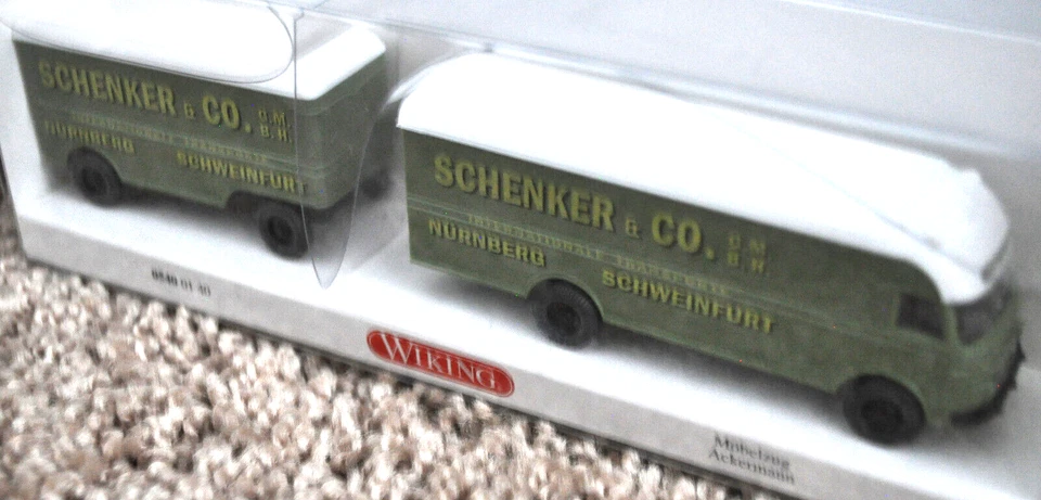 Wiking 0540 01  MB Ackermann Moving Van w/Trailer ("Schenker") -  NEW w/BOX - Image 2 of 4