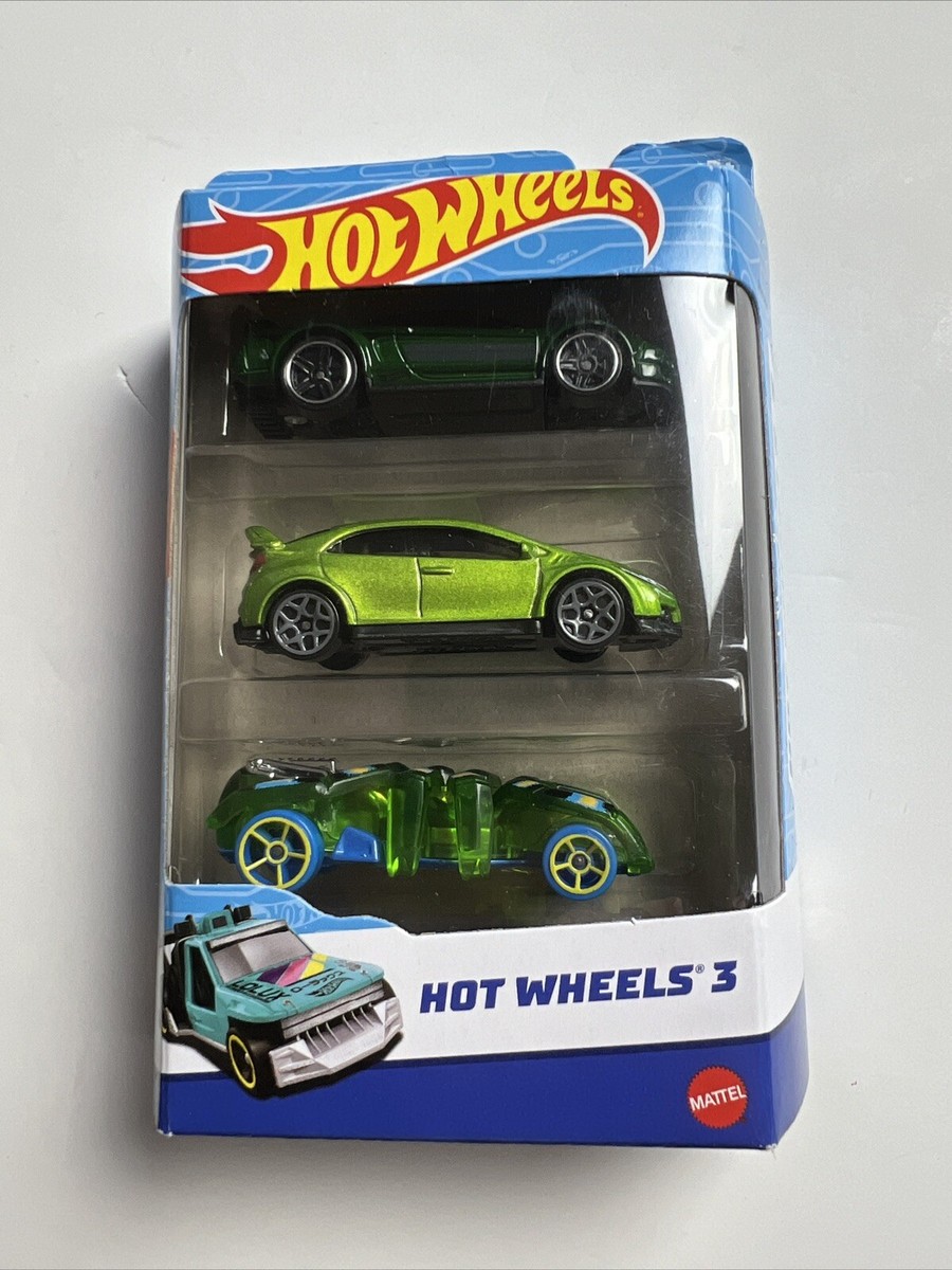 Hot Wheels 3 Pack GREEN 90 Acura Nsx- Honda Civic- Speed Spider | eBay