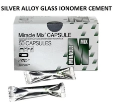 Dental GC MIRACLE MIX Radiopaque Silver Alloy GIC Restorative 50 Capsule Pack