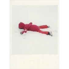 Reverse Snow Angel Child in Jacket Face Down in Snow Box of 10 Christmas Cards