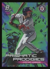 2019 Bowman Platinum Prismatic Prodigies Green 49/99 PPP-14 Carter Kieboom