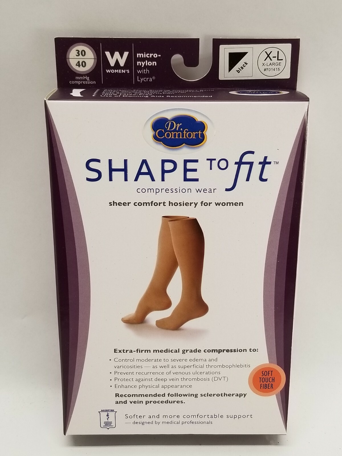 Shape to Fit Women Compression Wear Sheer Dr Comfort Hosiery 3040 mmHg