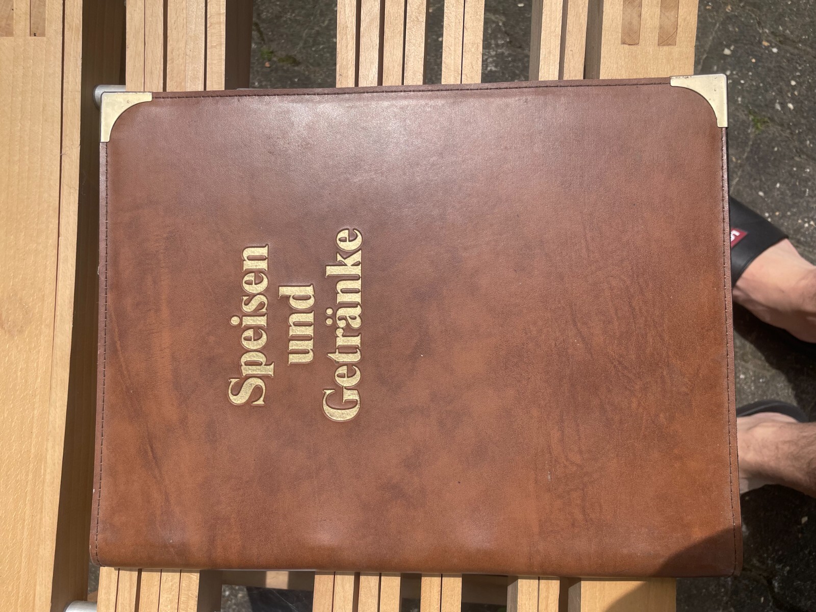 Getränke und Speisekarten für Restaurant, Echtleder, DIN A4, 24 Stück