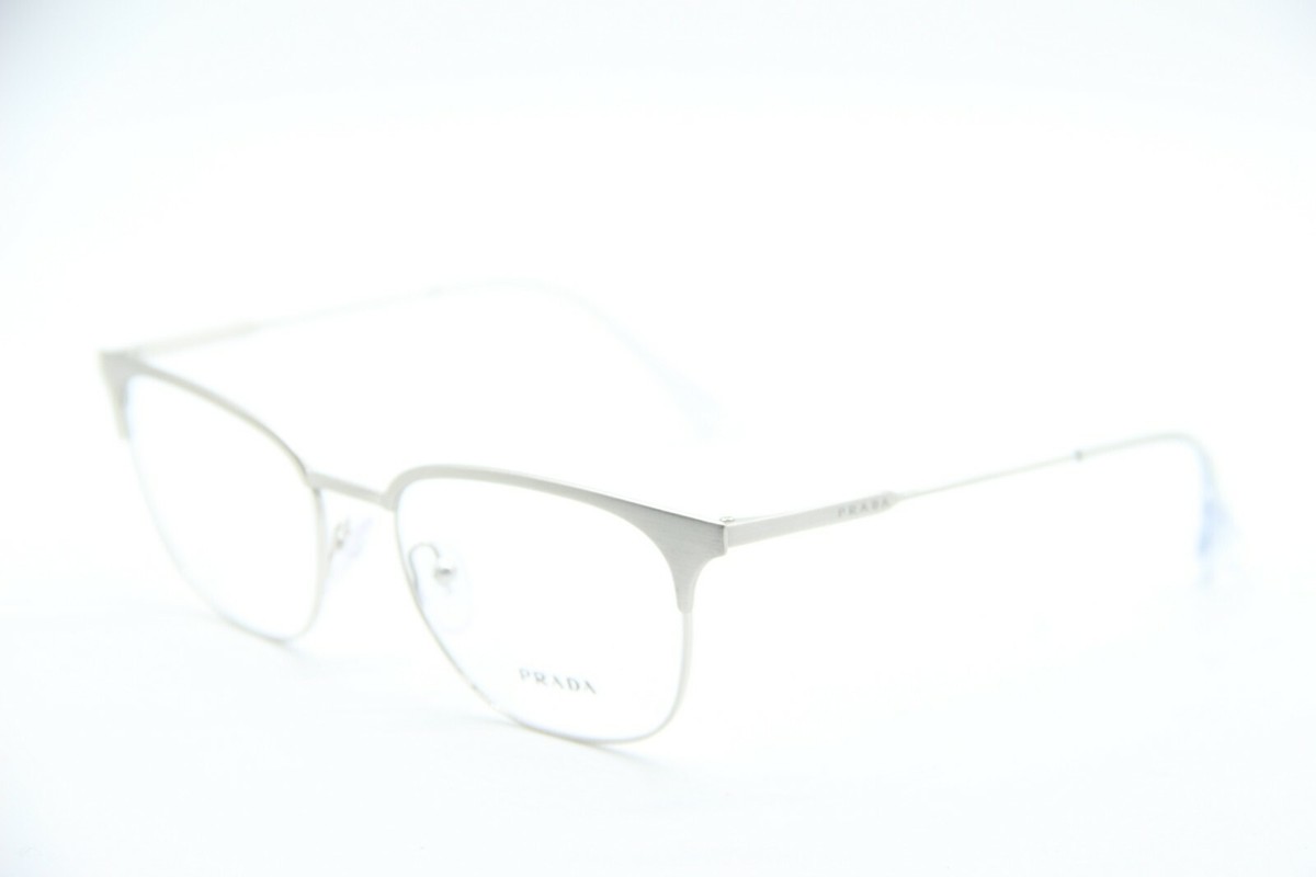 NEW PRADA VPR 59U TWD-1O1 SILVER AUTHENTIC FRAMES EYEGLASSES