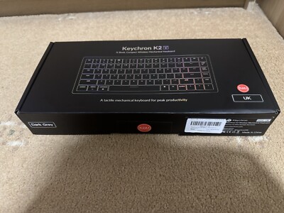 NEU VERSIEGELT UK Keychron K2 Version 2 Bluetooth Hintergrundbeleuchtung Mac/PC Tastatur ABS KEYCAP