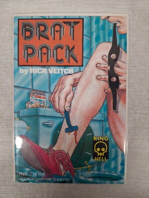 Brat Pack #1 (King Hell 1990) Script and Art by Rick Veitch Comic Vintage