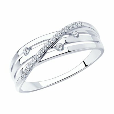 Damen Ring 925 Sterling Silber Zirkonia Gr. 55 Sokolov 03303
