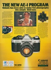 1983 Canon AE1 Program Camera Fine 1984 Olympics US Open Vintage Print Ad SI8