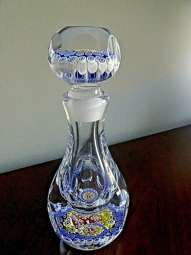 HTF PETER MCDOUGALL Faceted Millefiori PERFUME SCENT BOTTLE PMD Cane