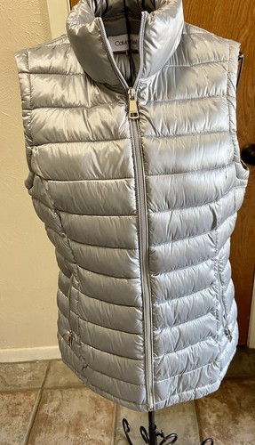 Calvin Klein Sleeveless Silver Puffer 