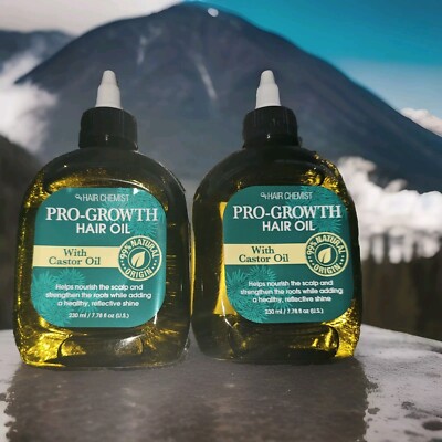 Hair Chemist Pro-Growth Hair Oil With Castor Oil 7.78 Fl Oz Lot Of 2