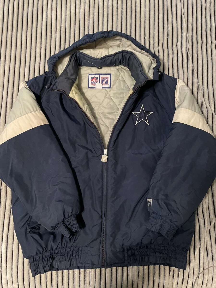 Logo 7 Dallas Cowboys Puffer Jacket Vintage Embroidered Double