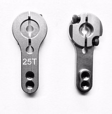 2PCS Titanium Color 25T Metal RC Servo Arm Horn for Futaba Savox US SELL/SHIP