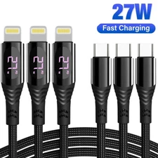 USB C to iPhone Cable 27W Fast Charger Cord for iPhone 14 13 12 11 Pro Max iPad