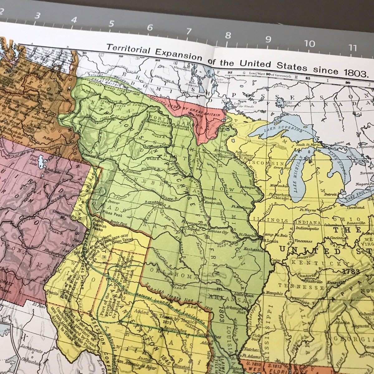 Map Of 1803 United Map Of USA With Just 17 States On Display In