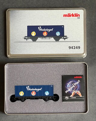 MARKLIN ''Blausiegel'' FREIGHT CAR 94249 HO Scale 1:87 in Tin Can - READ