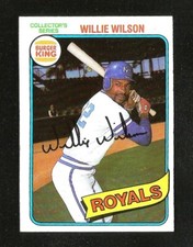 1980 Topps Burger King BASEBALL #33 WILLIE WILSON NM KANSAS CITY ROYALS (SB1)