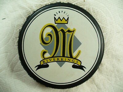 CHL Memphis River Kings Vintage 1st Team Logo Old Hockey Puck Collect Pucks