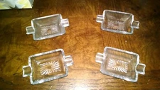 Vintage Crystal/Glass Salt Dishes/Cellars Lot of 4