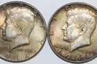 Two 1964-P Kennedy Silver Half Dollar Album Toned Mint State (NUM8756)