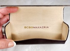 BCBG Maxazria Tan Hardside Clamshell Protective Eyeglasses Sunglasses Case