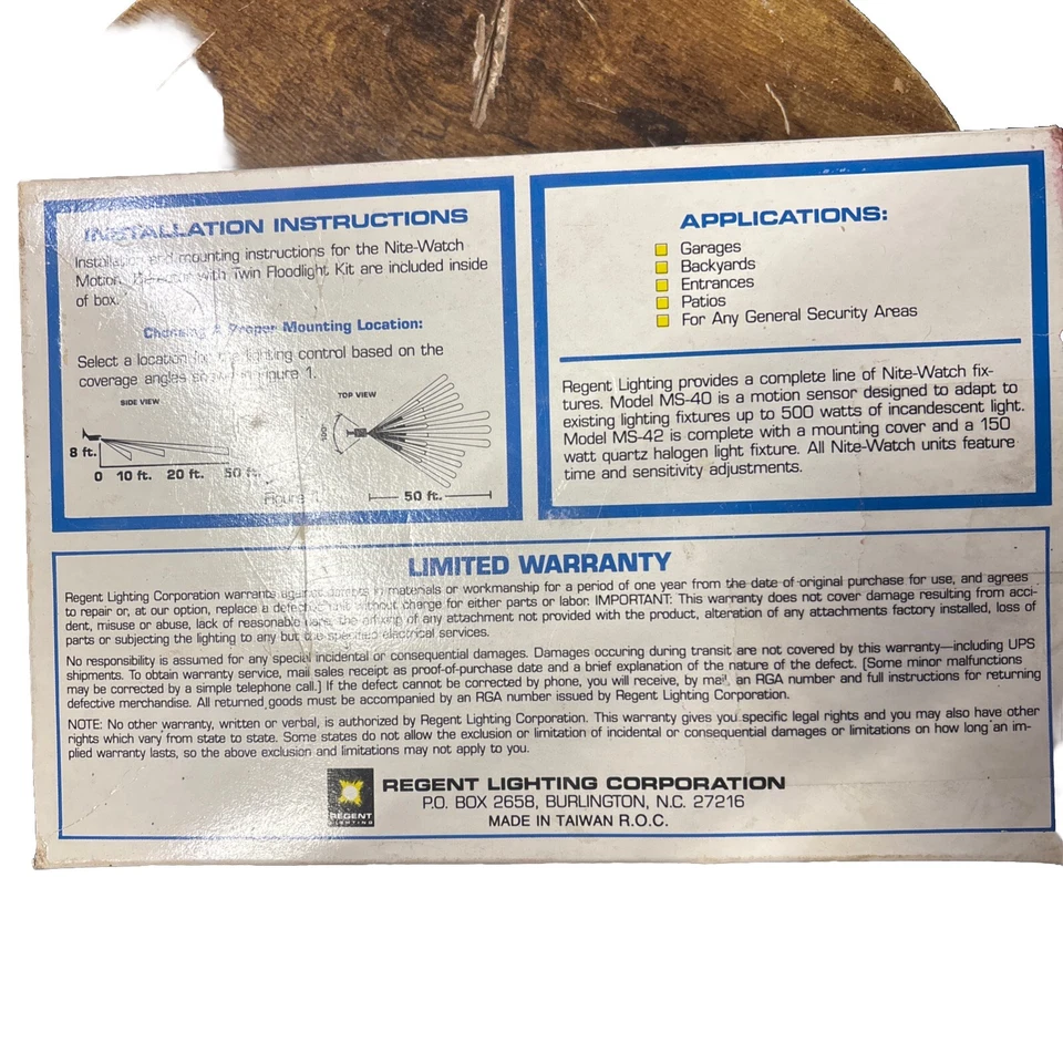 Regent Lighting De Colección Reloj de Noche Detector de Movimiento Kit de Proyector Doble Nos En Caja Foto 4 de 4