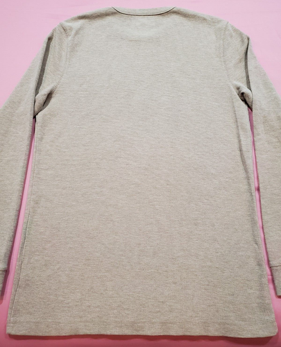 Men's SONOMA Beige Waffle Knit T-Shirt Size Large Tall Long Sleeve - Picture 7 of 9