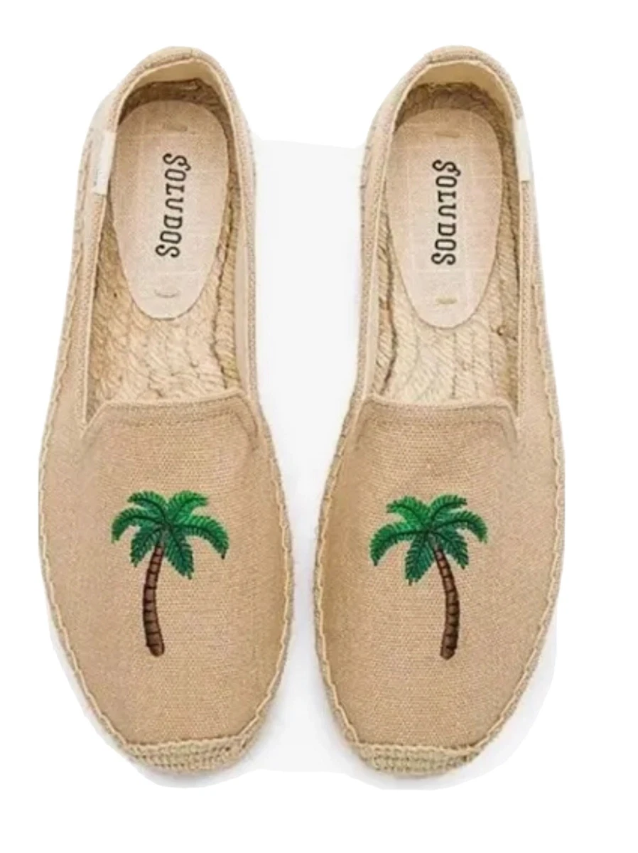Women s Soludos Palm Tree Espadrilles size US 8.5 EU 39
