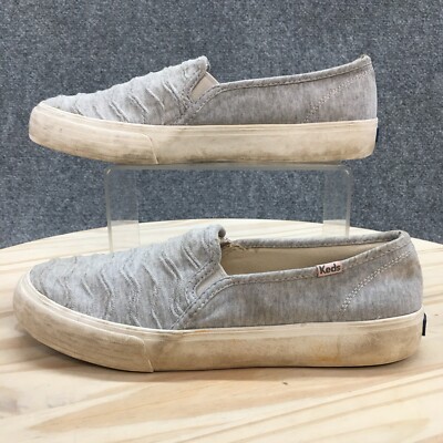 Keds Shoes Womens Double Decker Slip On Sneakers Gray Low