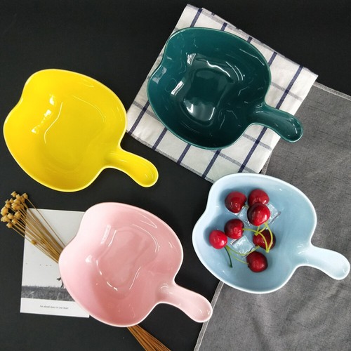 Bol à pâtisserie poignée porcelaine fruits unique bols de service nouilles expédition casserole céramique