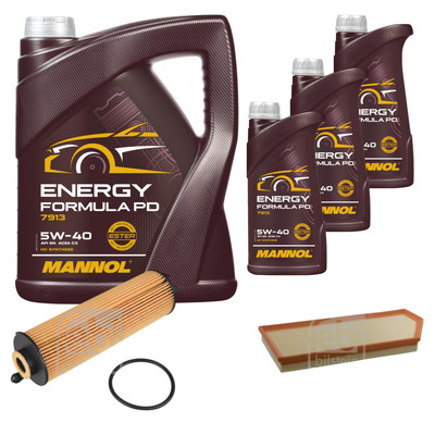 FEBI Inspektionspaket 8L MANNOL Energy Formula PD 5W-40 für Mercedes-Benz CLS