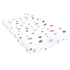 Hudson Baby Unisex Changing Pad Cover, Space, One Size Size, Space