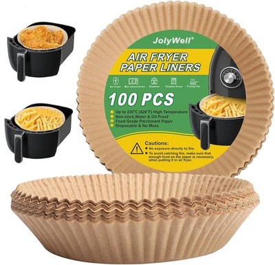 Air Fryer Paper Liner, Unbleached & Biodegradable Material, Disposable