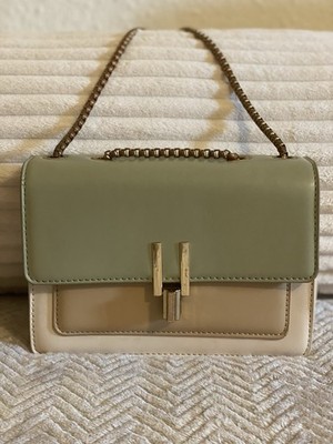 Bijou Brigitte Tasche Umhängetasche Crossbody Colorblock Goldkette Kettenriemen