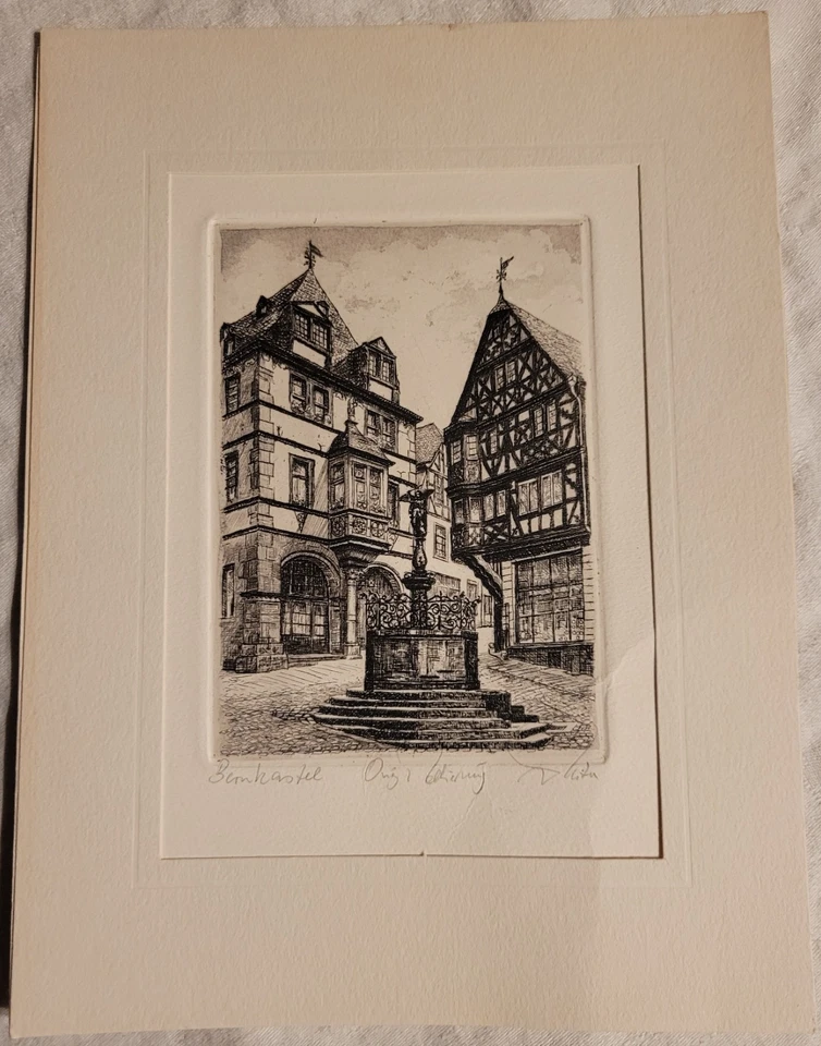 Original Radierung von Bernkastel signiert - Bild 2 von 4