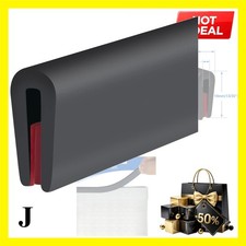 Rubber Edge Trim, Fit 1/16"1.0mm, Length 10Ft, Black Color Self-Adhesive Ed...