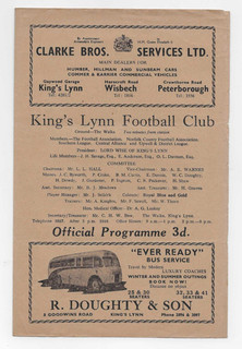 1958/59 Southern League KINGS LYNN v. YEOVIL TOWN