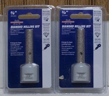 MARSHALLTOWN Made In USA  3/8 Inch Wet Or Dry Diamond Milling Bit (Lot Of 2)