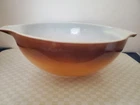 Vtg 50s/60s PYREX 444 Brown Ombré Large Cinderella Mixing Bowl 4 Qt Old Orchard