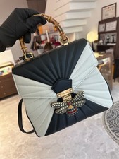 Gucci Bamboo Margaret Bee Panda Color Backpack Women