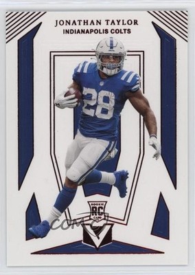 2020 Panini Chronicles Vertex Red 92/199 Jonathan Taylor #V-7 Rookie RC 8mm