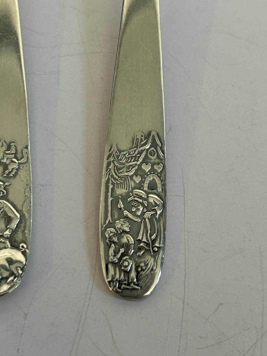 Vintage Berndorf Silver plate Cutlery Fairytale Spoon, Knife, Fork