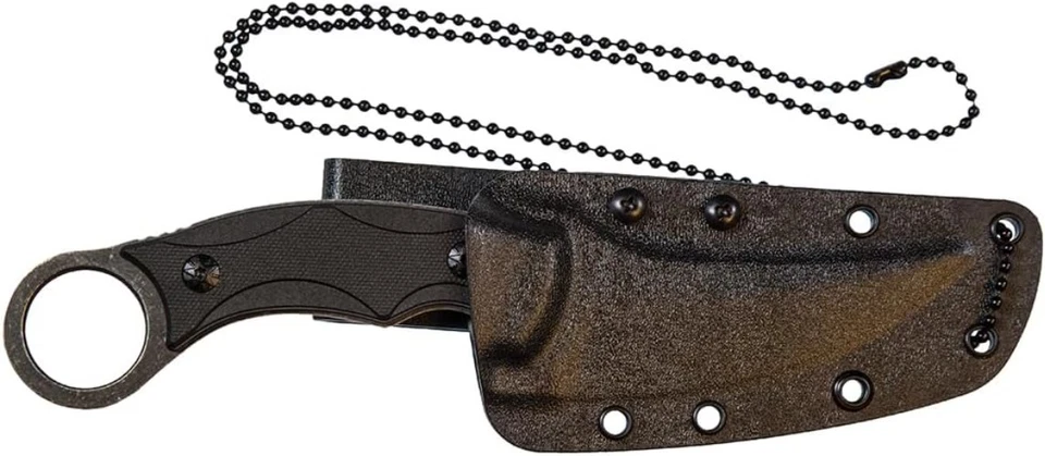 Faca Karambit de aço inoxidável alto carbono ponta completa para sobrevivência tática EDC - Imagem 4 de 4