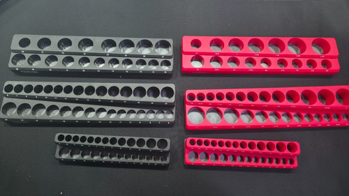 6-PACK Set Magnetic Socket Organizer Holder 1/4'' 3/8'' 1/2'' Drive SAE Metric