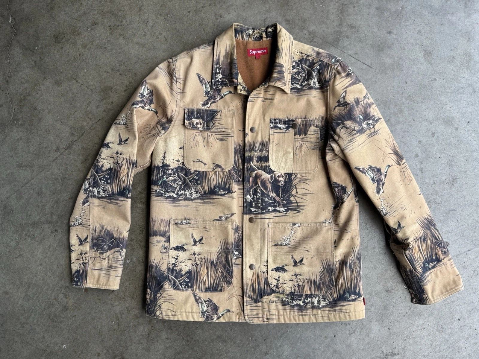 Veste de corvée chasse canard Supreme taille L marron clair